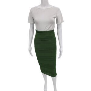 Torn by Ronny Kobo Women Green Bandage Midi Skirt Size XS